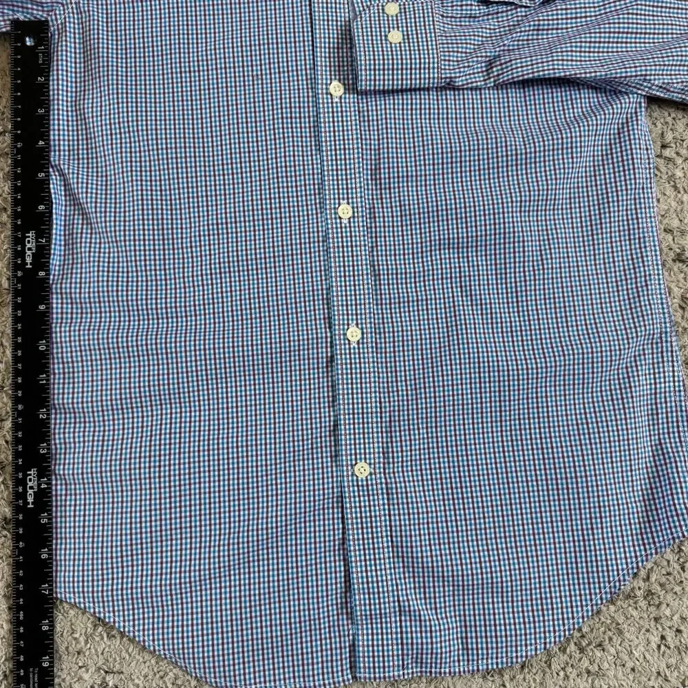 Banana Republic Men’s M Soft Wash Tailored Slim Fit Check Long Sleeve Shirt